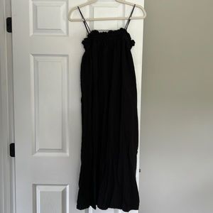 H&M Black Seersucker Maxi Dress